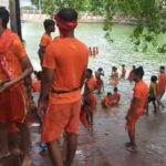 गंधर्व सागर में स्नान करते समय डूबते कांवरिया को ग्रामीणों ने बचाया