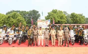 95 बटालियन C.R.P.F. द्वारा एकता दिवस पर निकली बाइक रैली का किया स्वागत