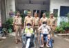 आरक्षी को गोली मारने वाले तीन असलहा तस्कर मुठभेड़ में गिरफ्तार, तीनों को लगी गो